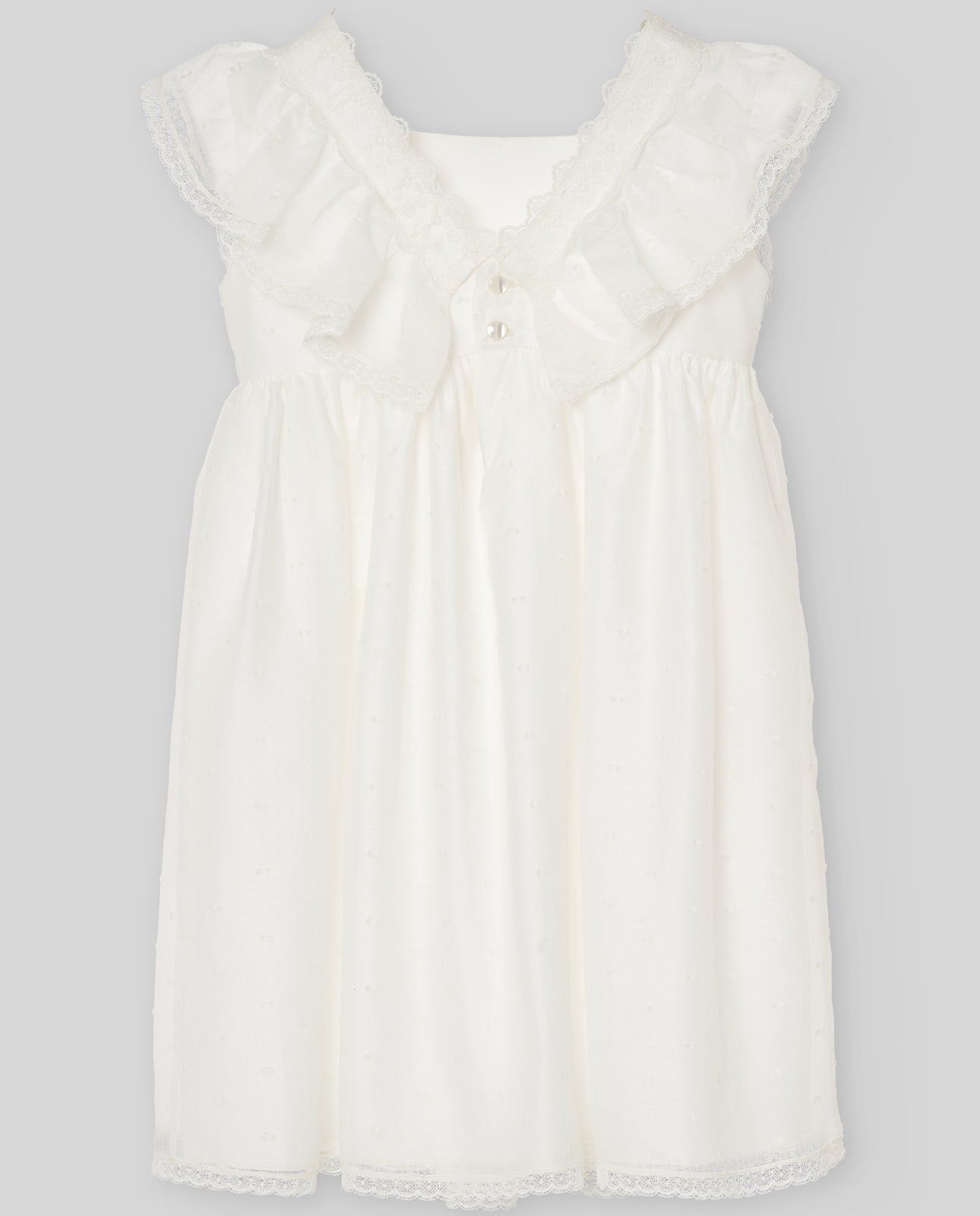 Ruffle Lace Trim Dress