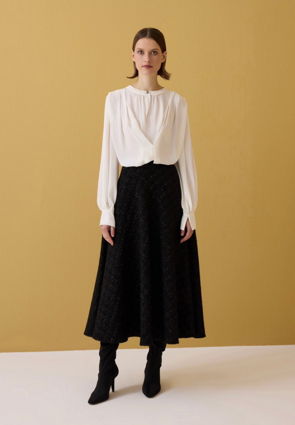 Soft Drape Ivory Blouse