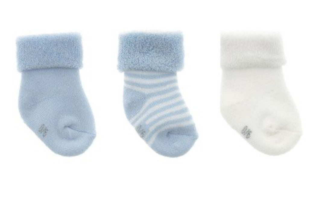 CAMBRASS SET 3 SOCKS FOR BABY LISO BLUE