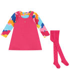 Colourfull dress and leggings set
