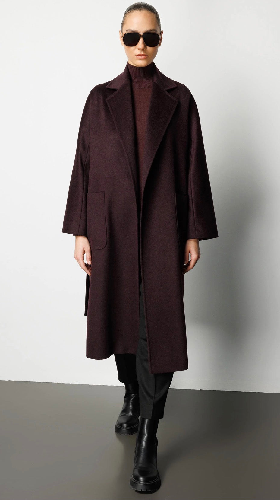 Outer Pocketed Belted Coat