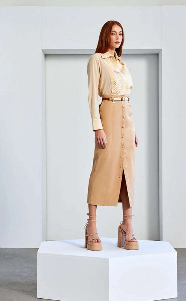 Natural Pleat Detailed Shirt