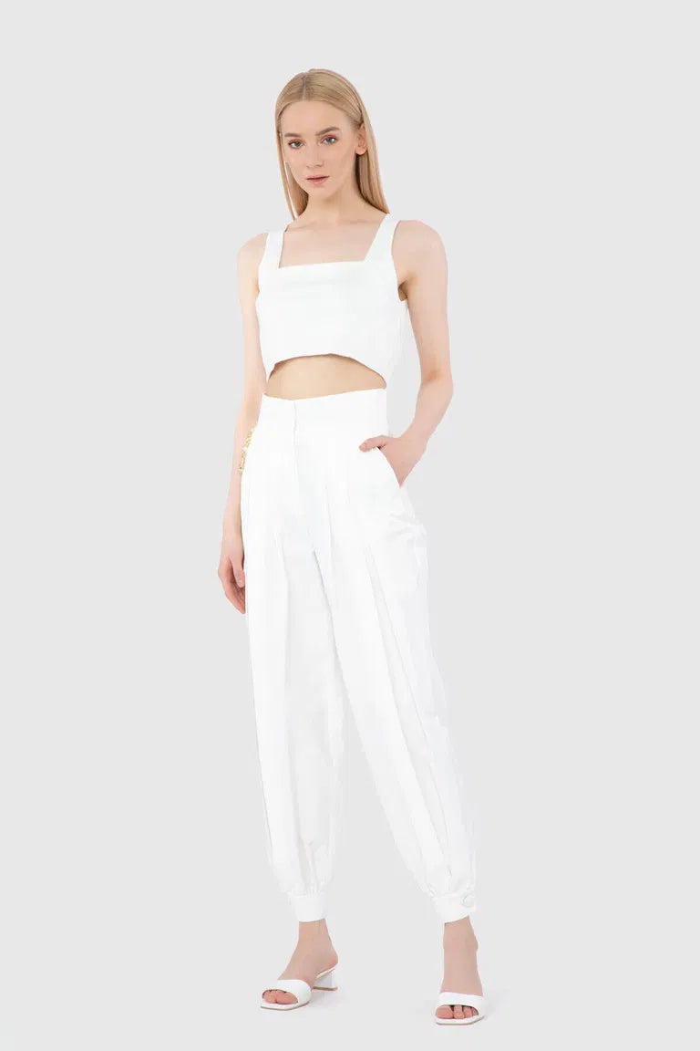 High Waist Accessory Detailed Pants