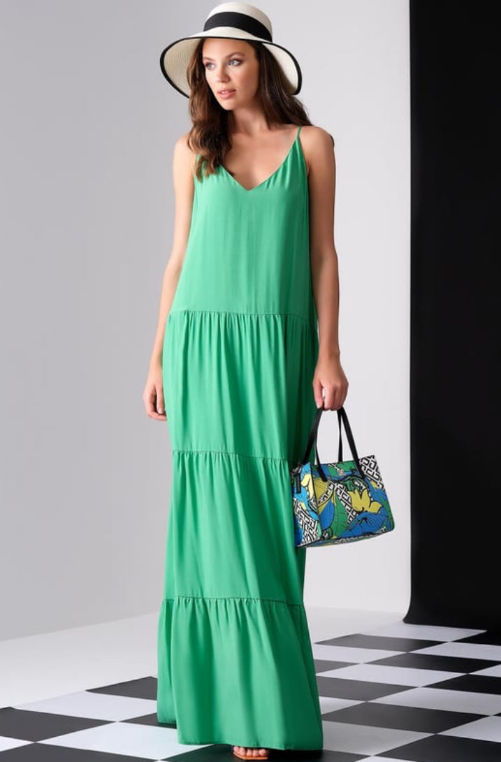 V-Neck Maxi Length Dress