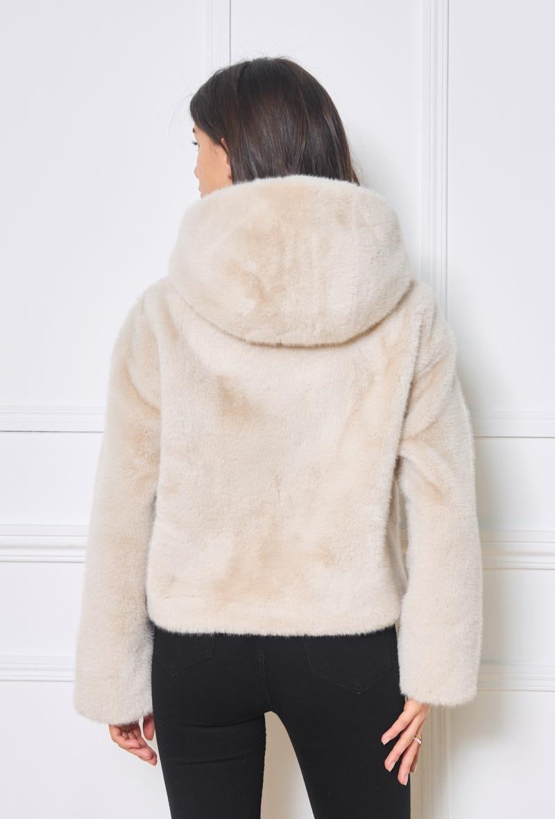 Faux Fur Zip-Up Jacket