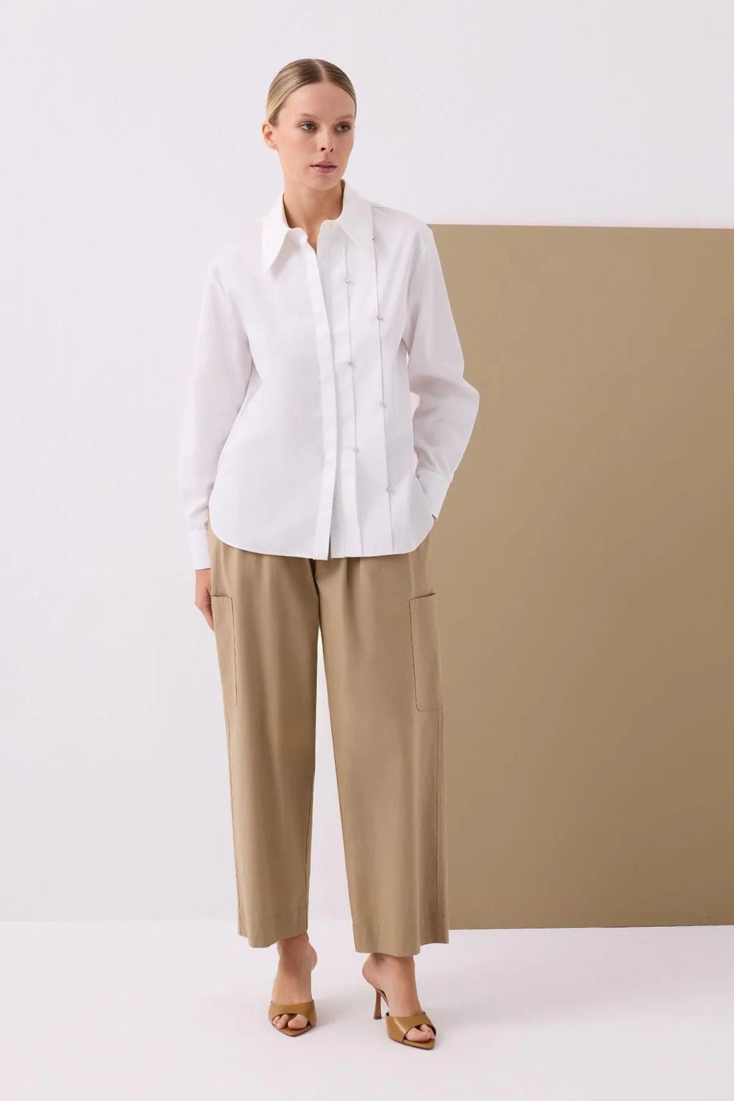 Embellished White Shirt