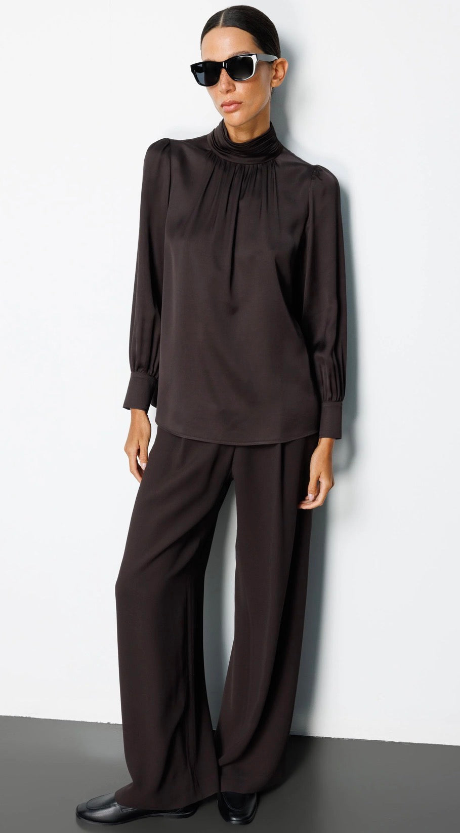 Turtleneck Drape Blouse