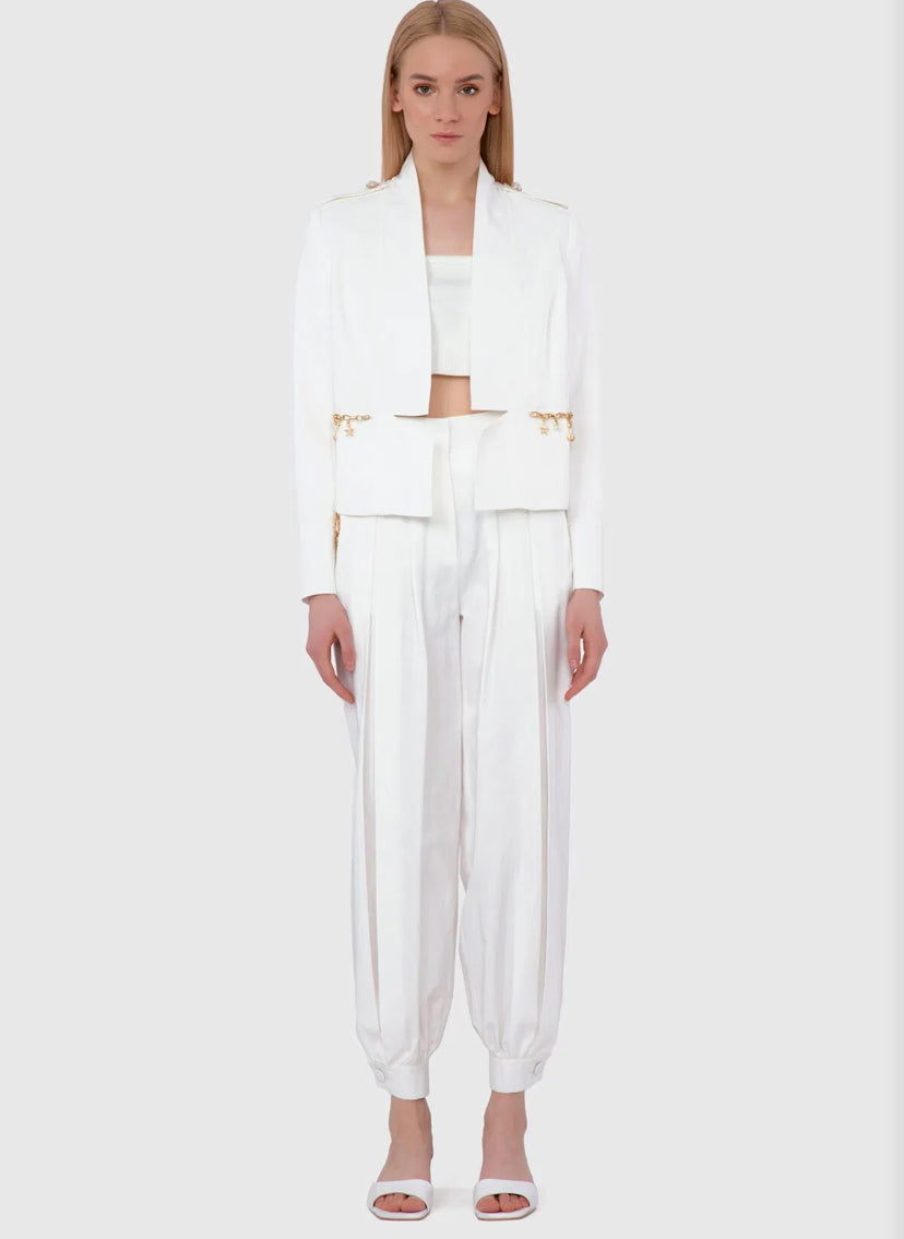 Accessory Detailed Long Sleeve Jacket