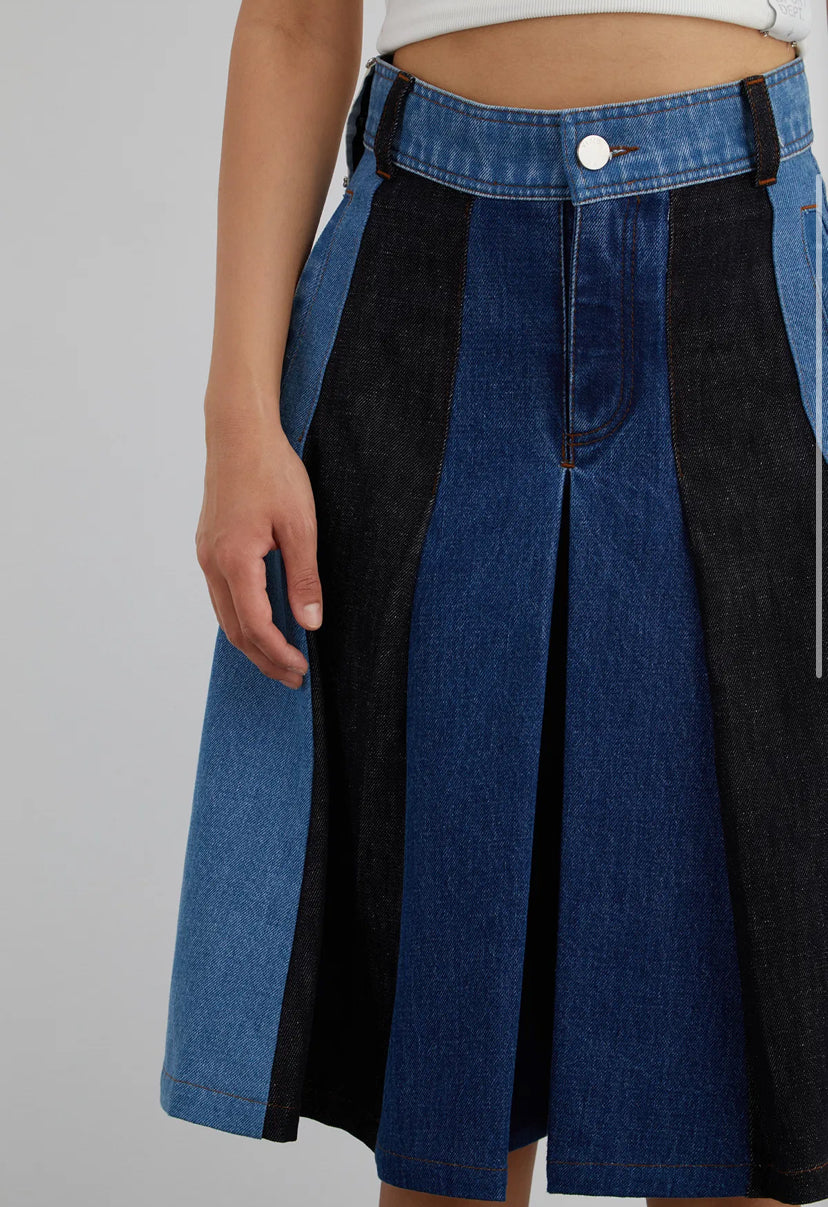 Patchwork Bermuda Skirt