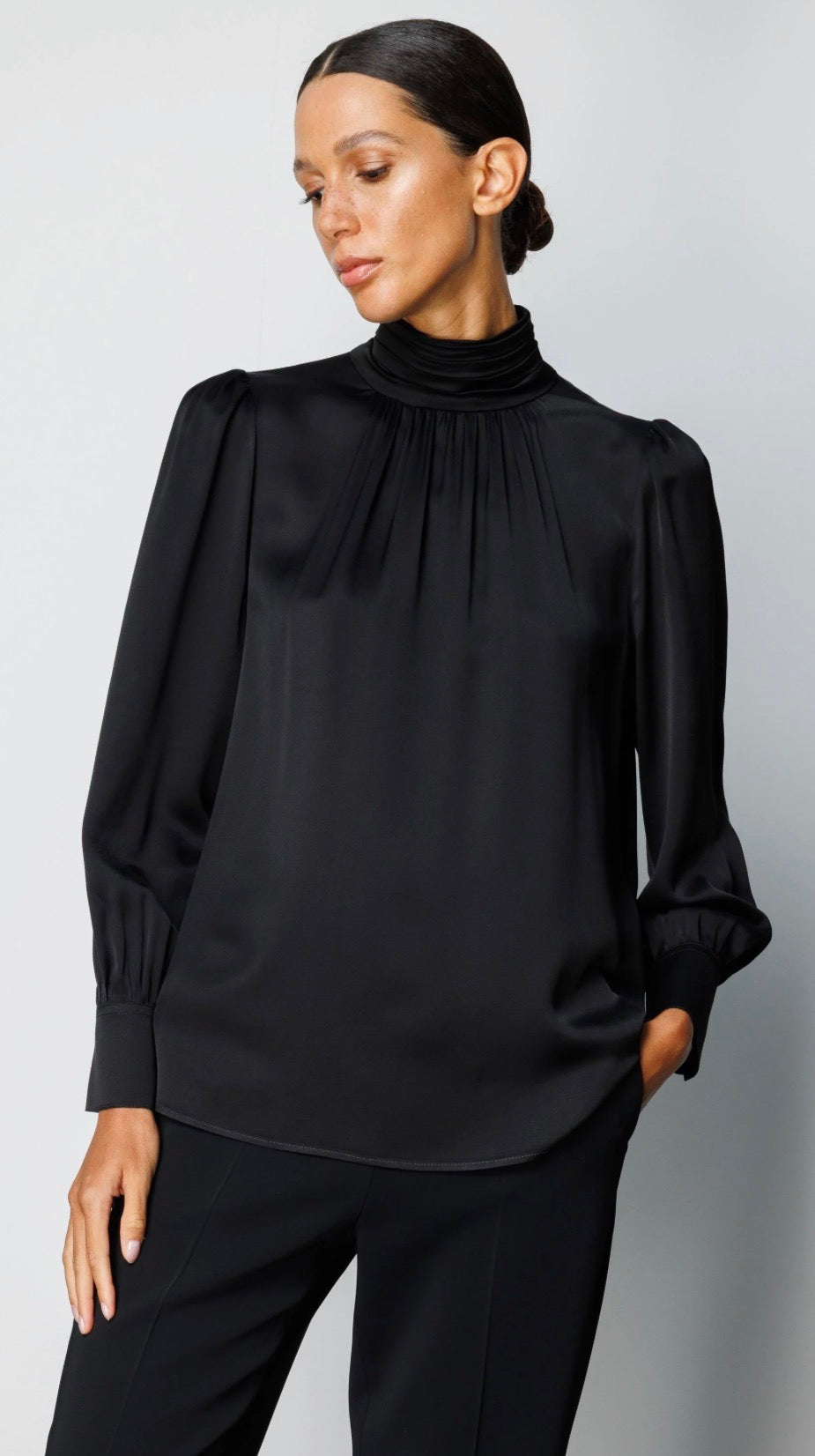 Turtleneck Drape Blouse