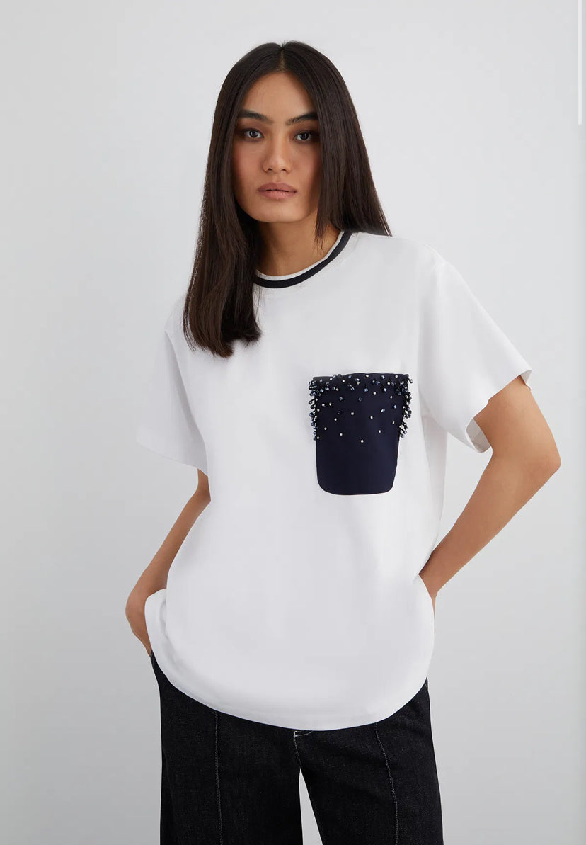 Embellished Pocket T-Shirt