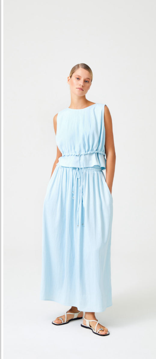 Pocketed Ensembled top & skirt set