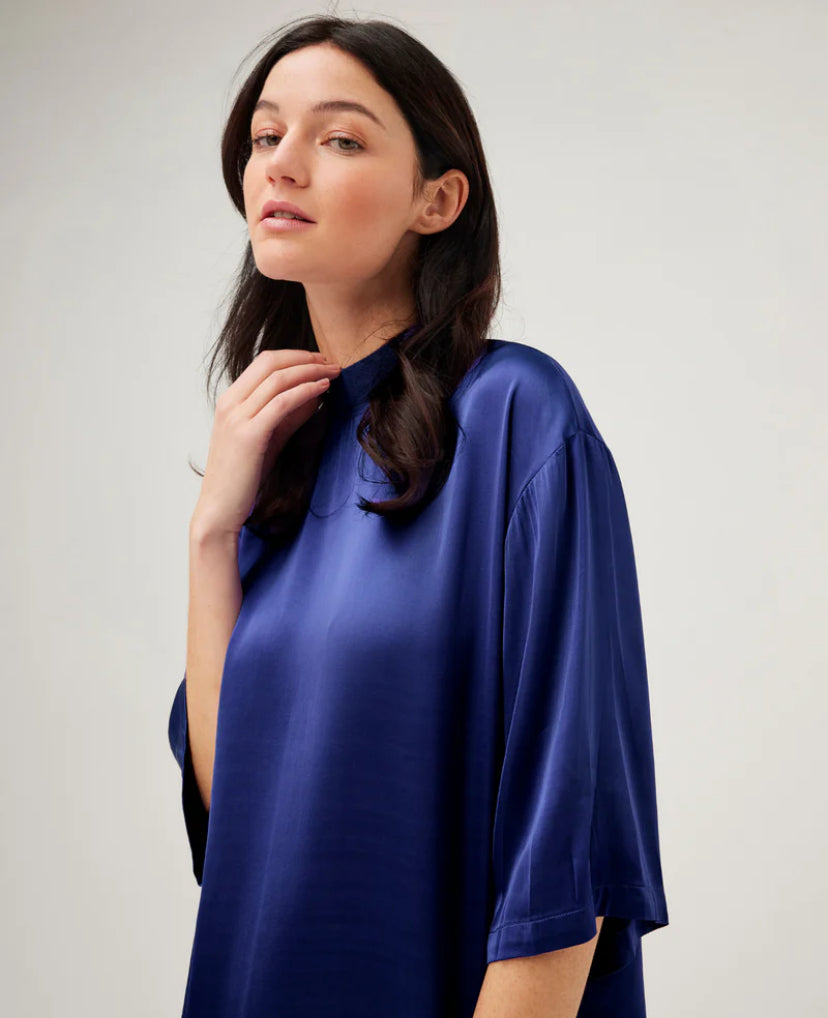 Satin Loose-Fit T-Shirt