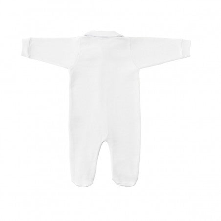 Cambrass playsuit pyjama with a moon embroidered accent.
