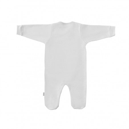 Cambrass playsuit pyjama with a house embroidered accent.