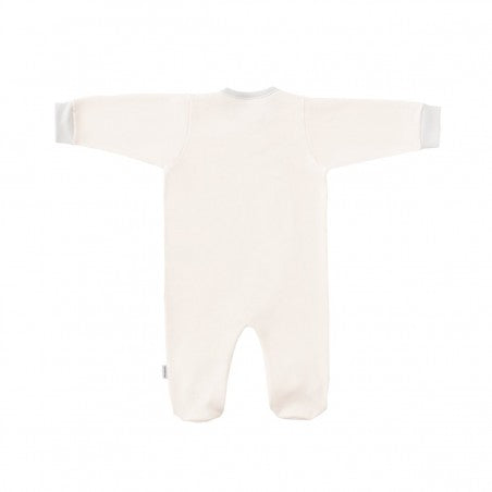 Cambrass playsuit pyjama with a house embroidered accent.