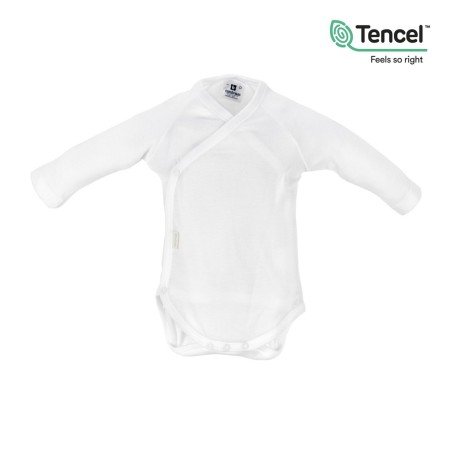 Body crossed long sleeves T.3 tencel white