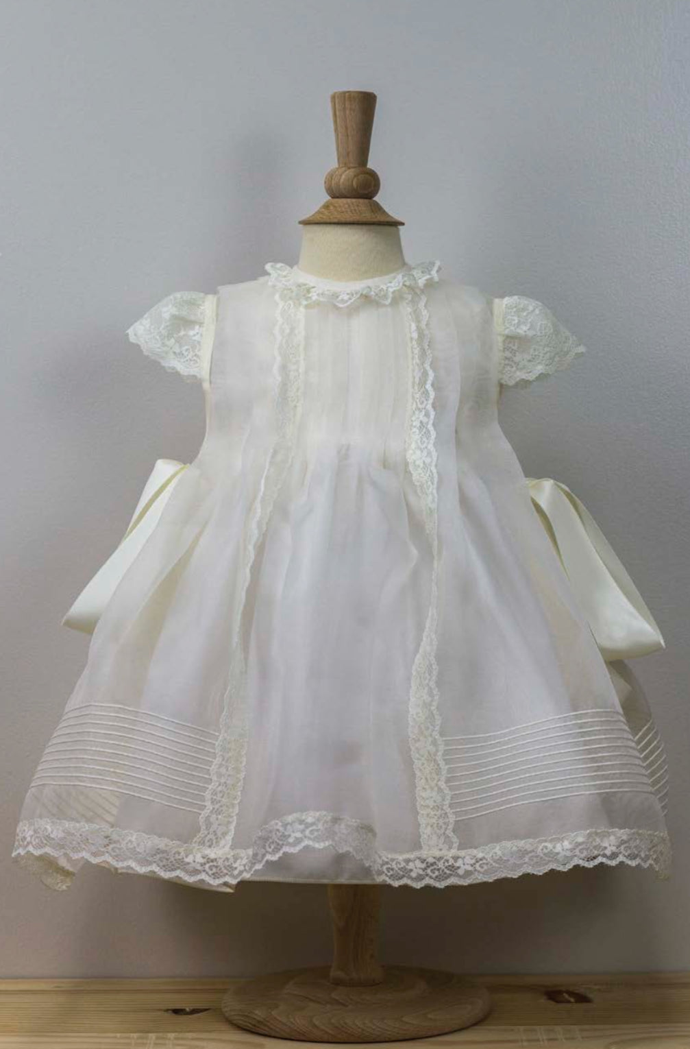 Chic Baptism Dress With Detailed Lace