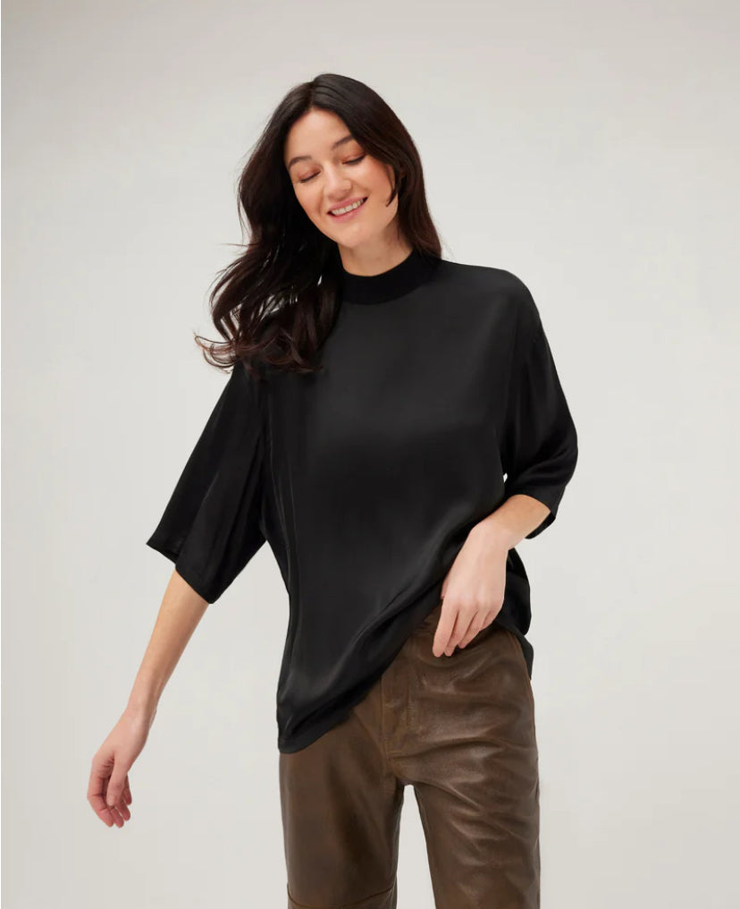 Satin Loose-Fit T-Shirt