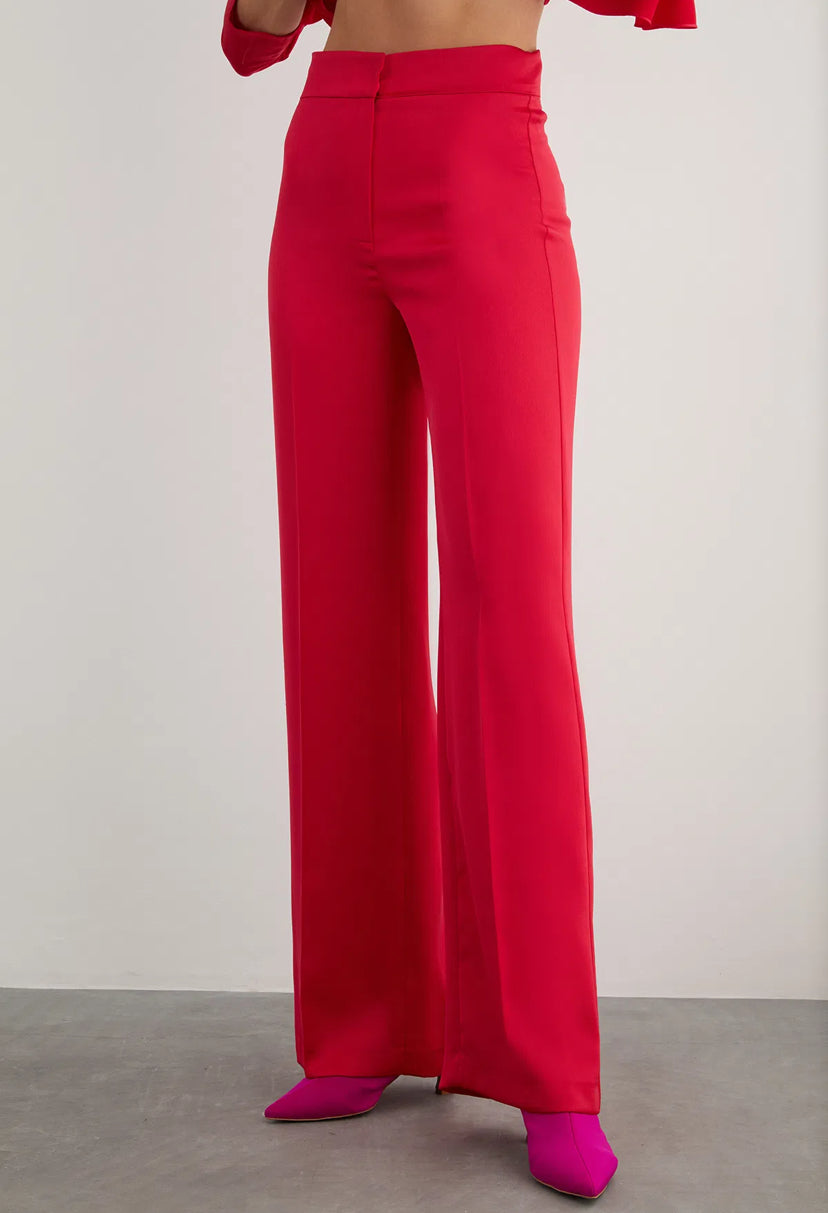 Wide Leg Red Pants
