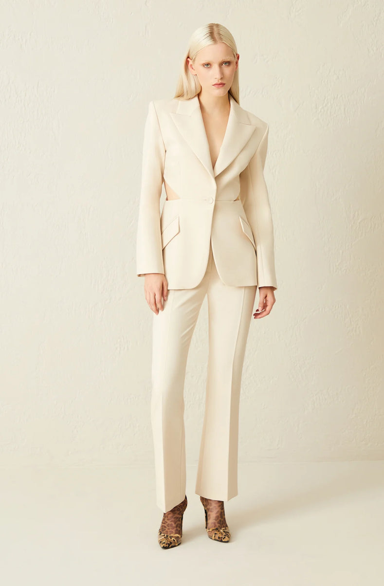 Cut Out Blazer with Pant Set