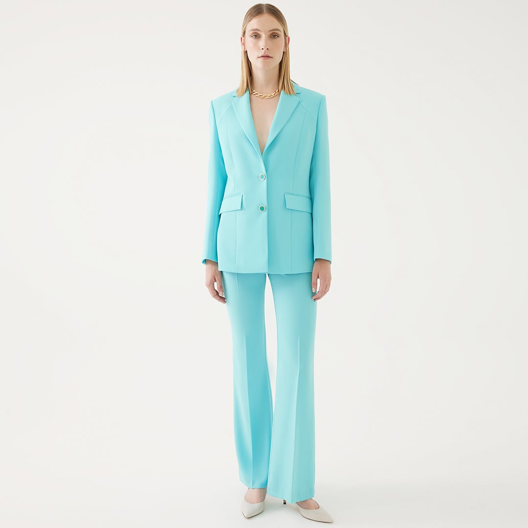 Classic turquoise suit