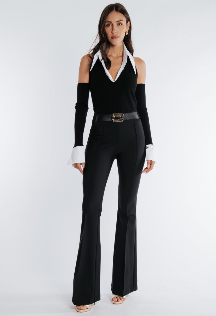 Collar Top with Removable Sleeves