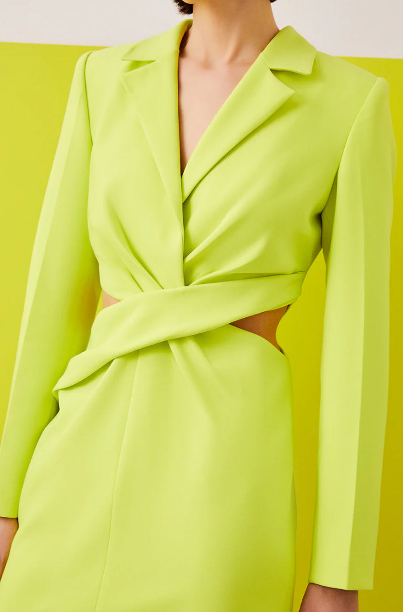 Shirt Collar Window Detailed Cocktail Dress