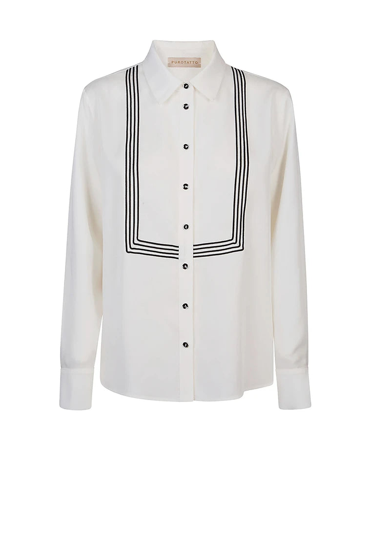 Bib stripped Formal Shirt