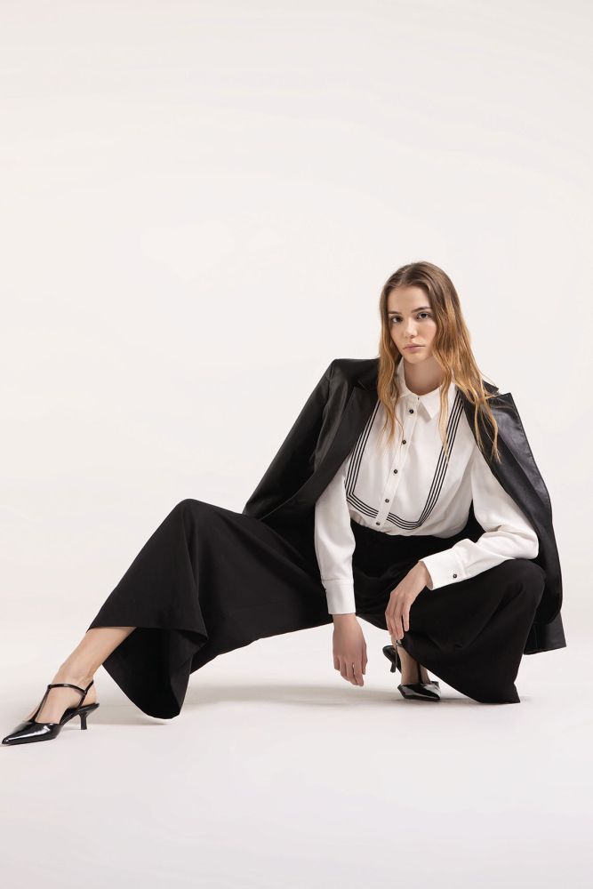 Bib stripped Formal Shirt