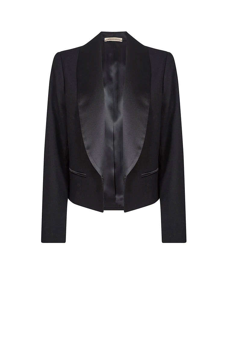 Blazer with a silk shawl collar