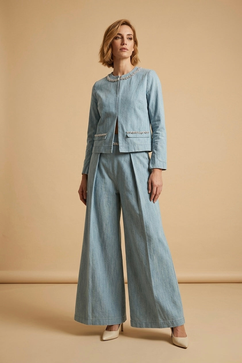 Stone Embellished Suit