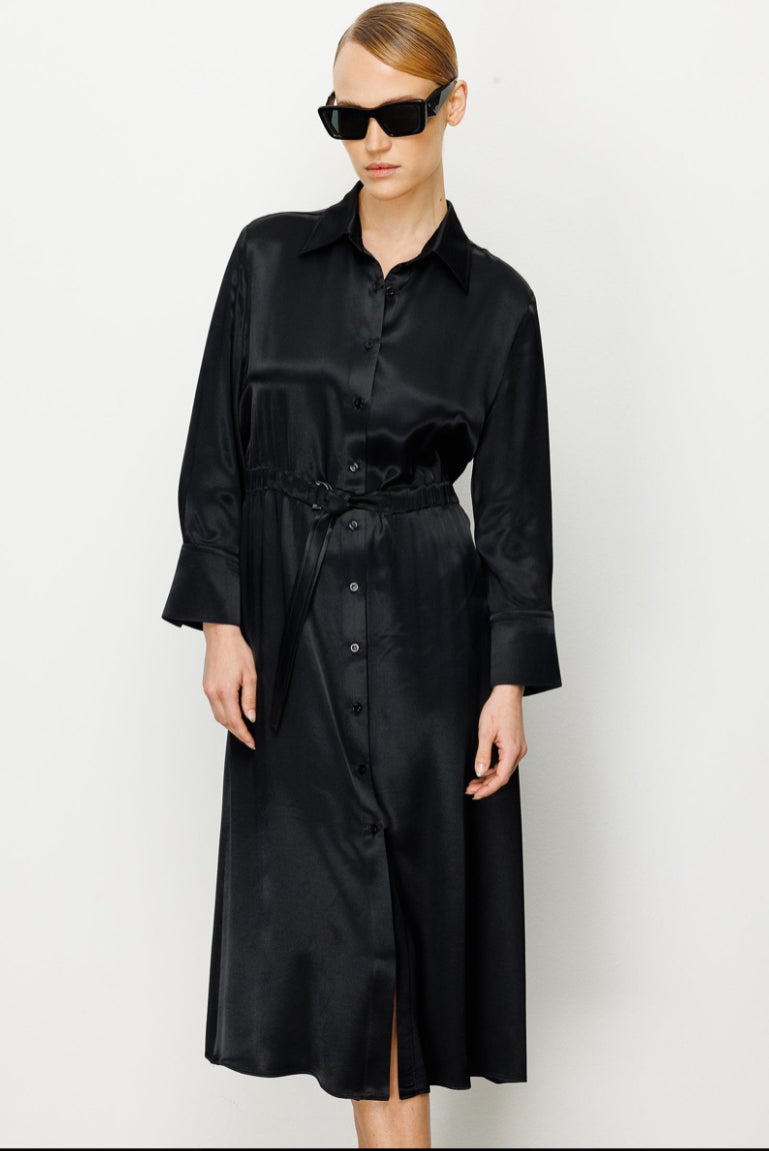 Elastane Belted Dress
