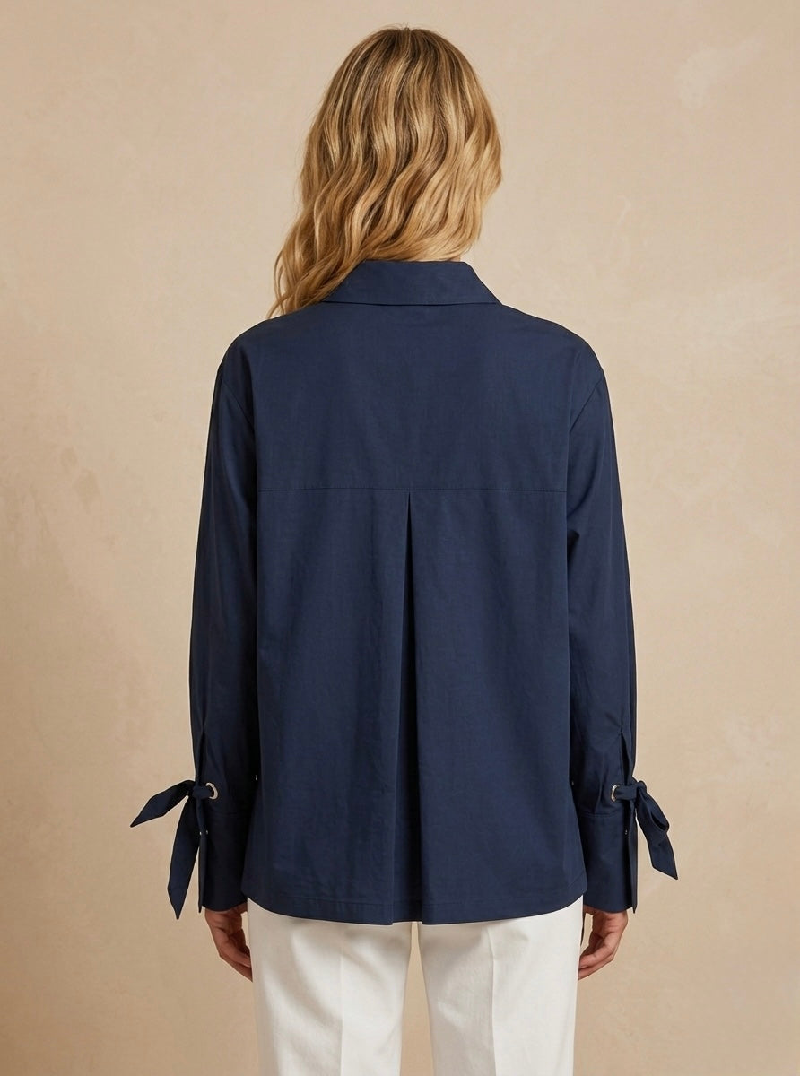 Stone Embellished Sleeve Shirt