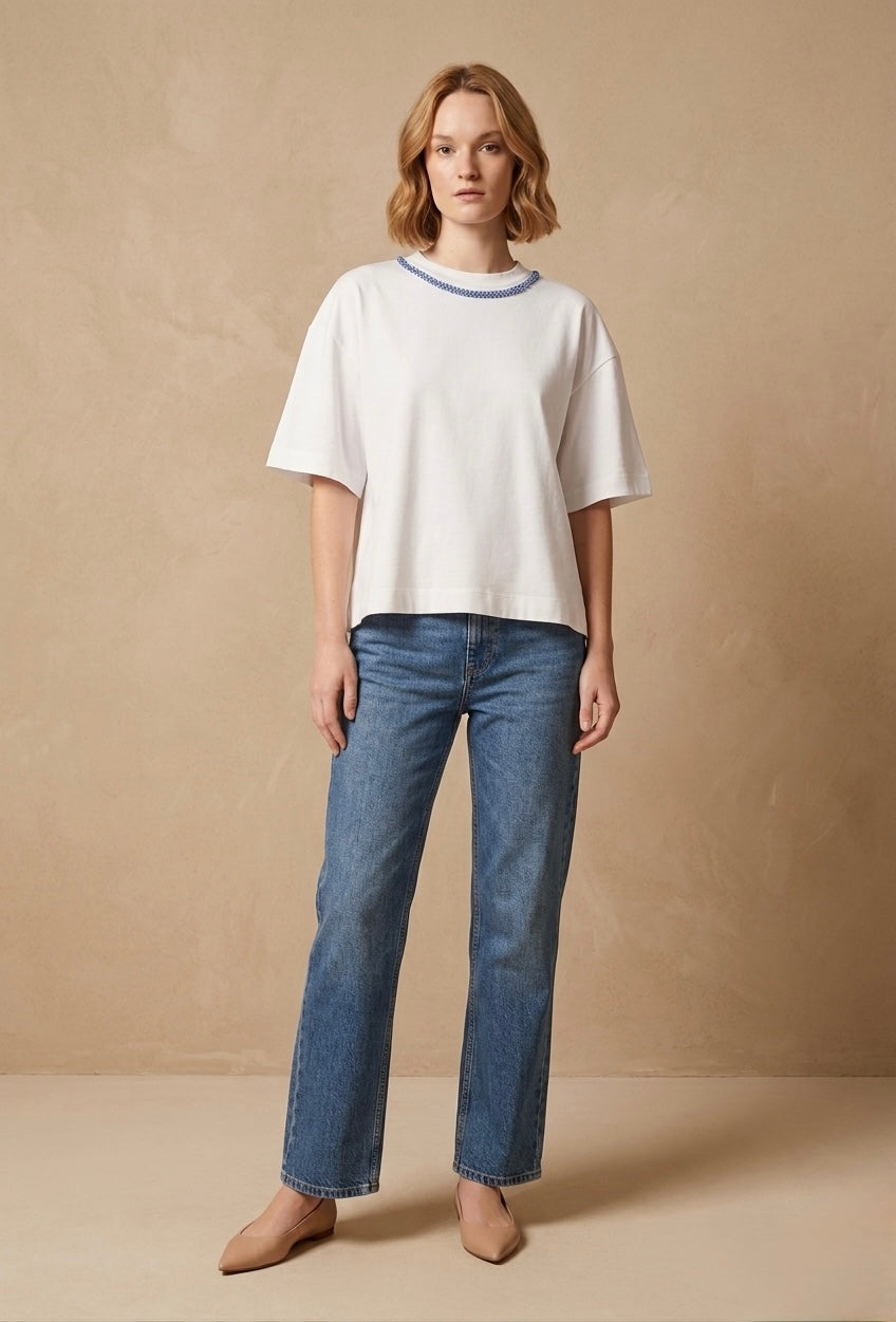 Shirring Detail T-shirt
