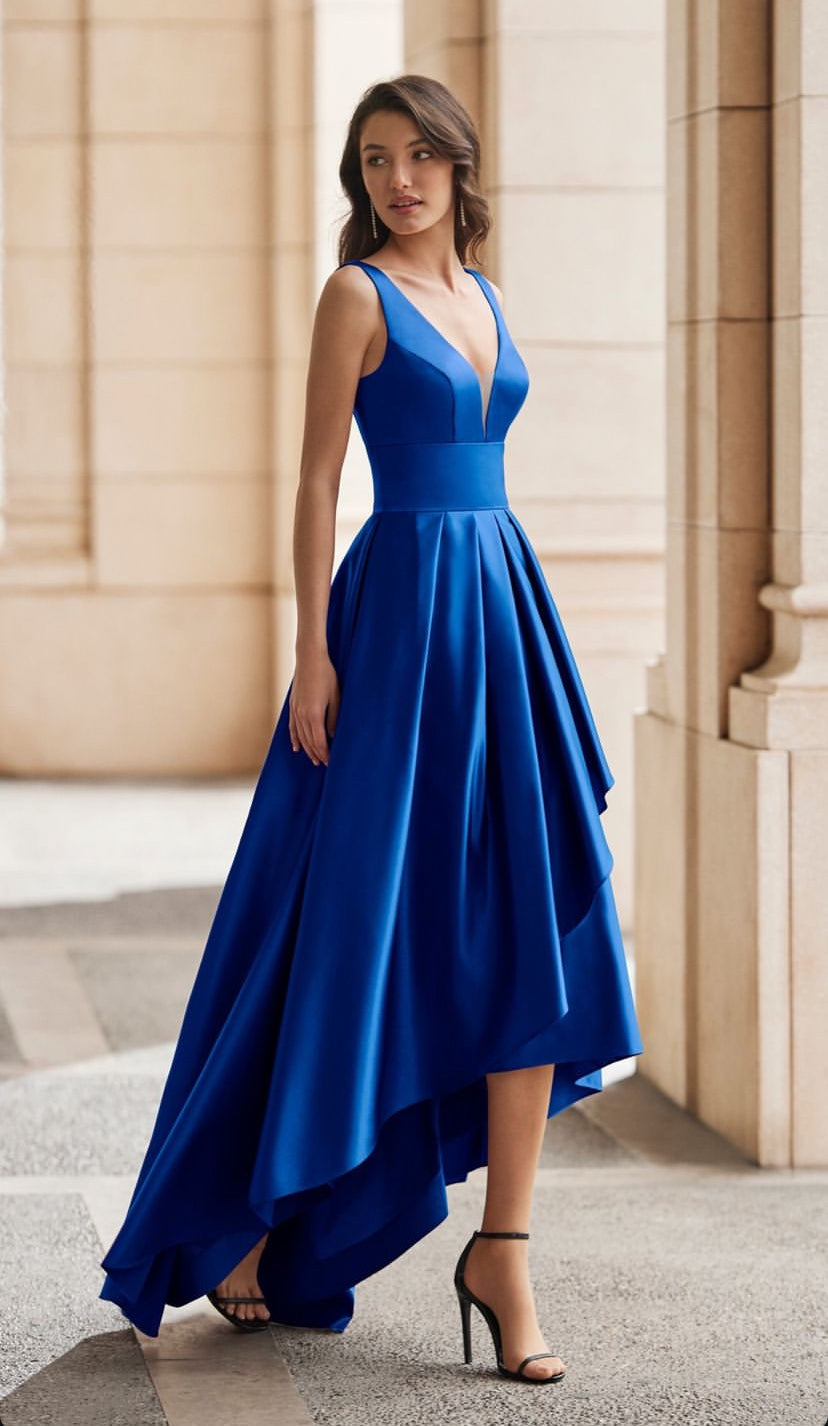 Chic Cocktail Dress With a Long Train