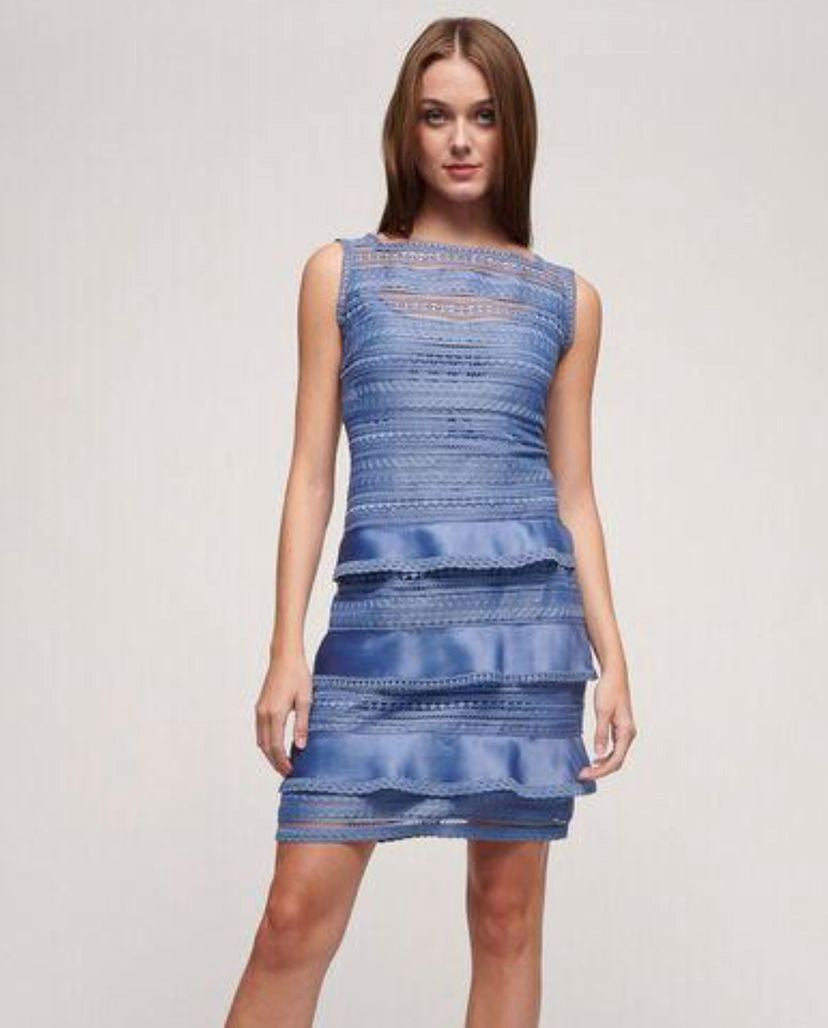 Midnight Layers Silk Cocktail Dress