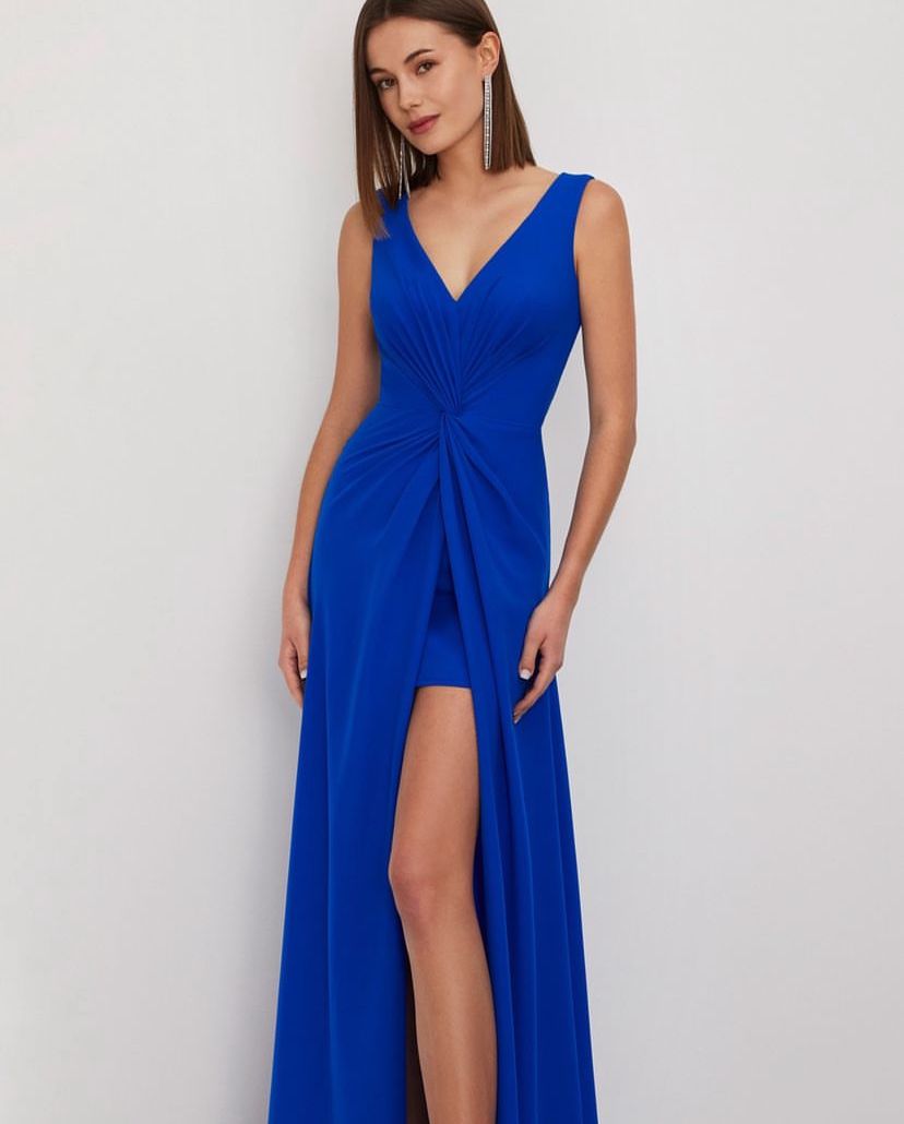 Rosa Clara Royal Blue Evening Gown