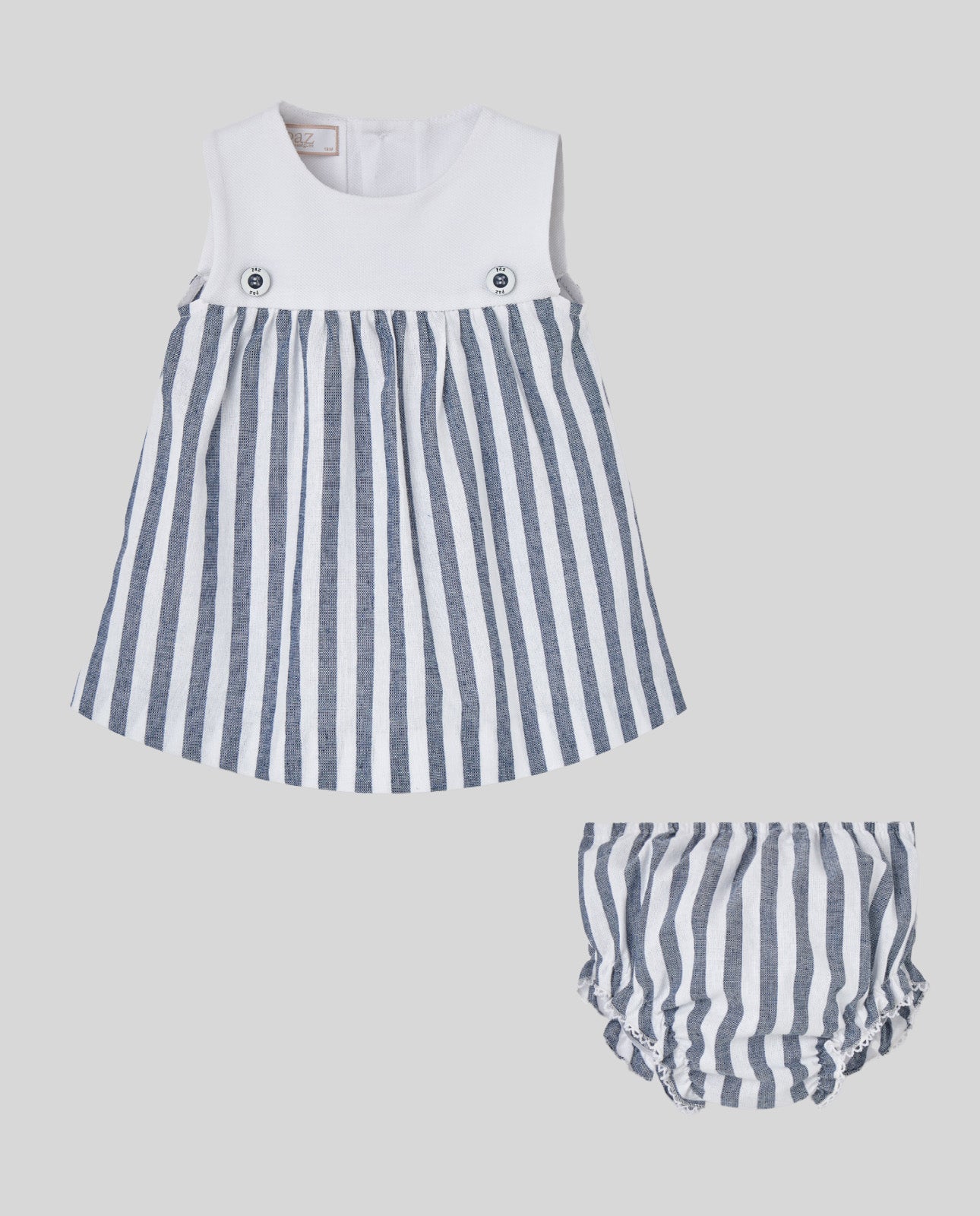 Striped Dress & Bloomers Set