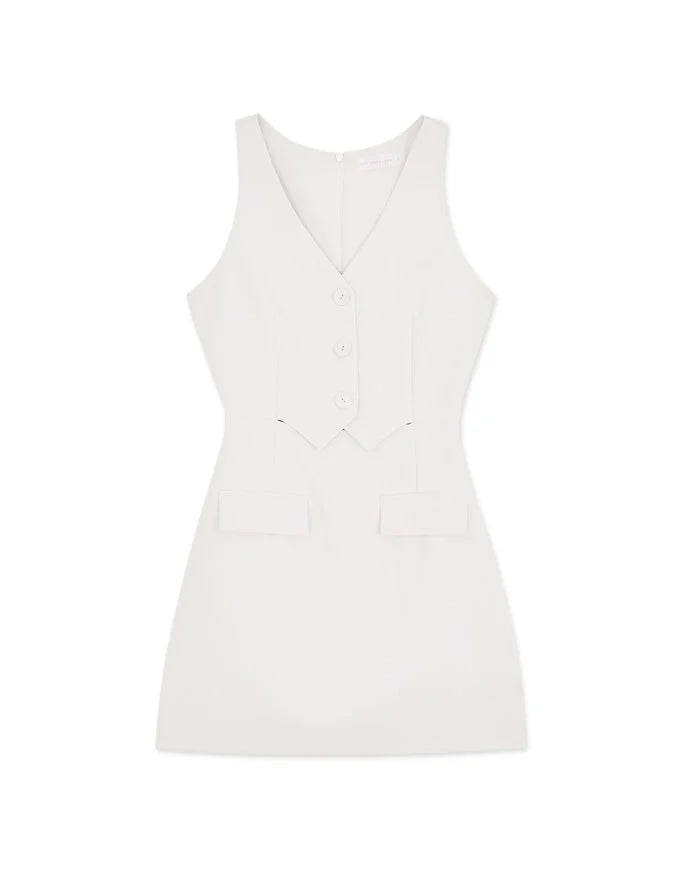 Edgy Blazer vest Midi Dress