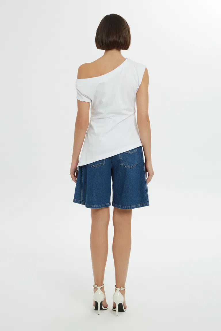 Embellished neckline blouse