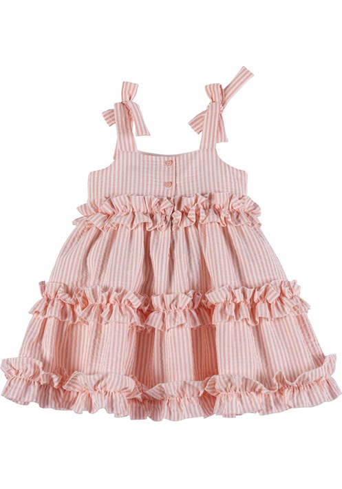 Stripped ruffle dress