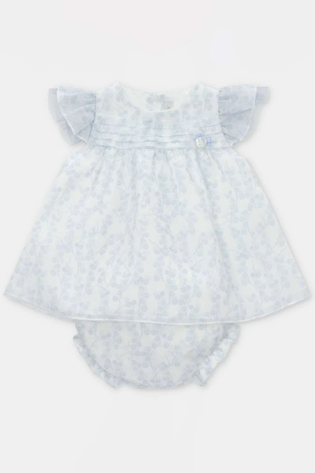 Alessandra pale blue tulle dress & nappy set