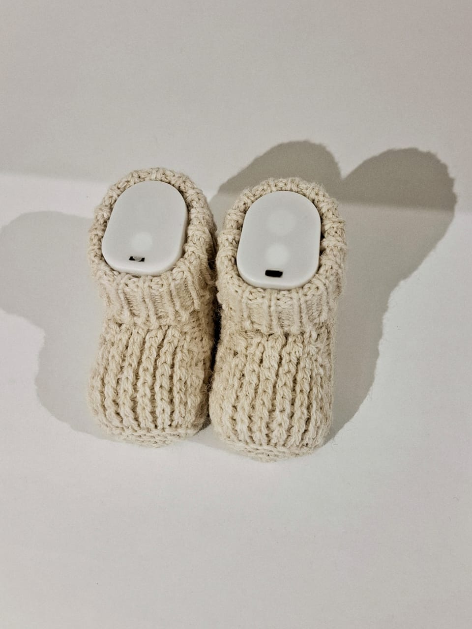 Knitted baby boots