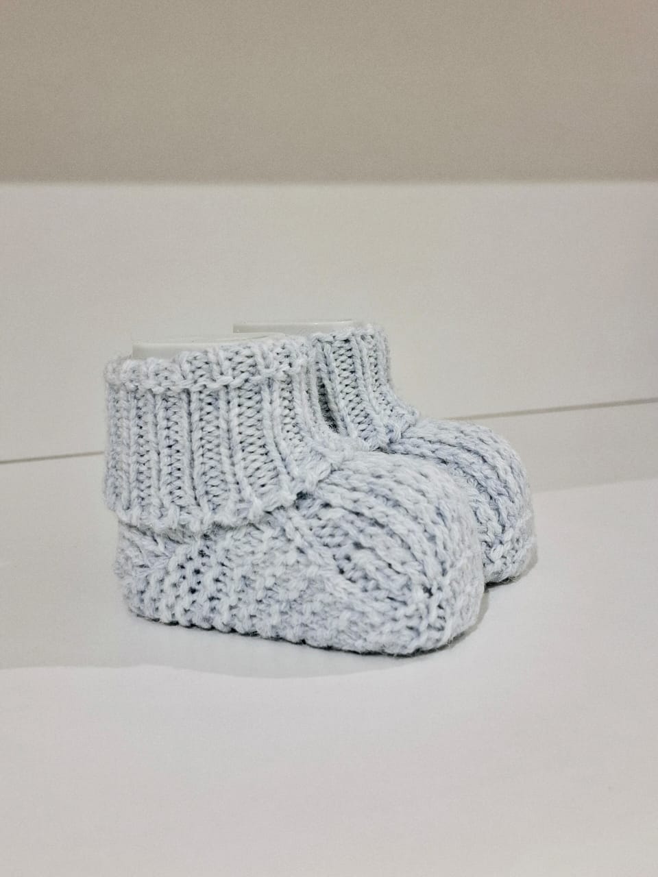 Knitted baby boots