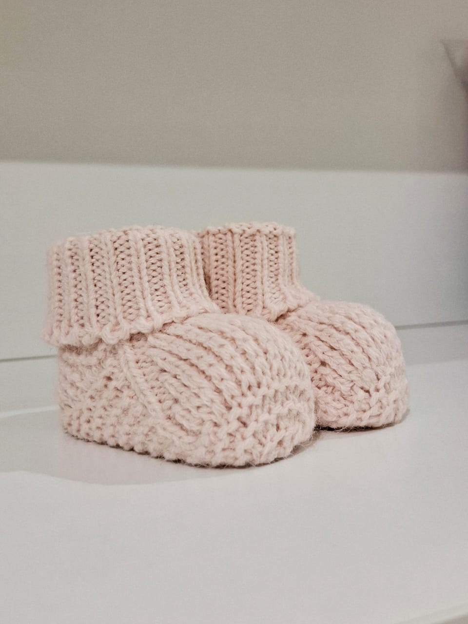 Knitted baby boots