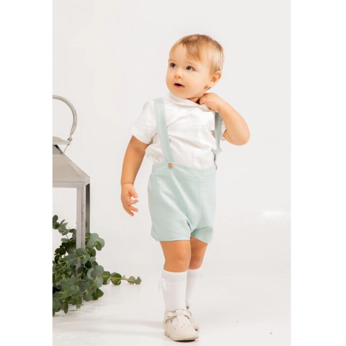 Linen blouse and shorts set with straps by Niseret