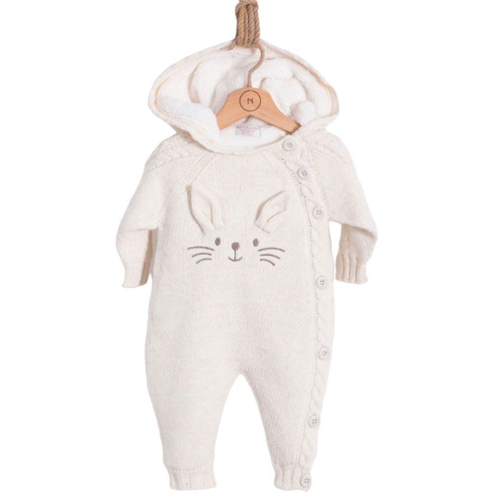 Baby Knit Romper with Bunny detail on the chest