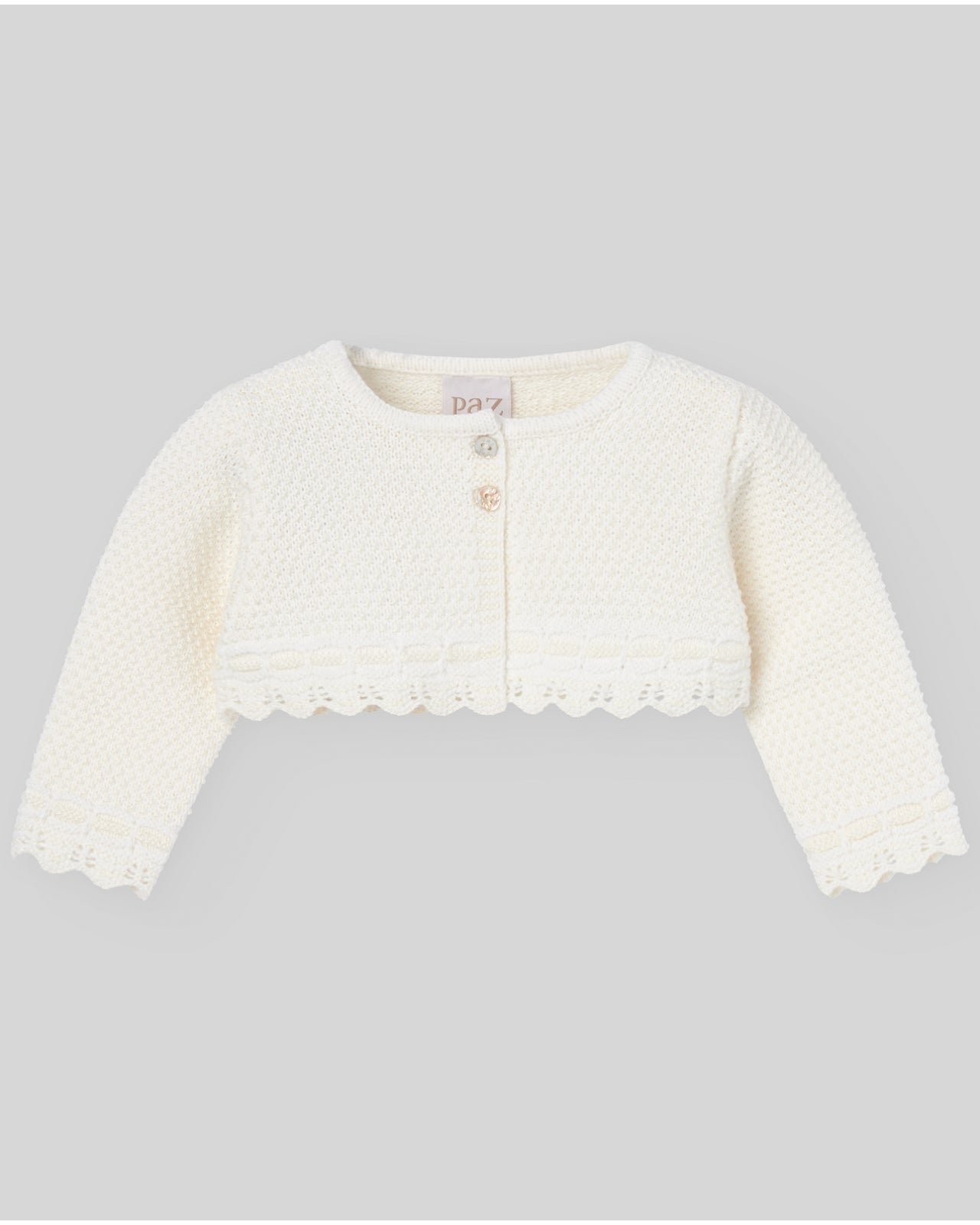 Knitted crop cardigan with detailed cuffs