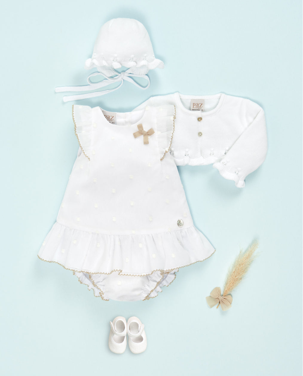 Lino newborn dress & romper set